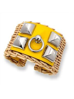 Hermes Collier de Chien Medallion Picnic Bangle Bracelet